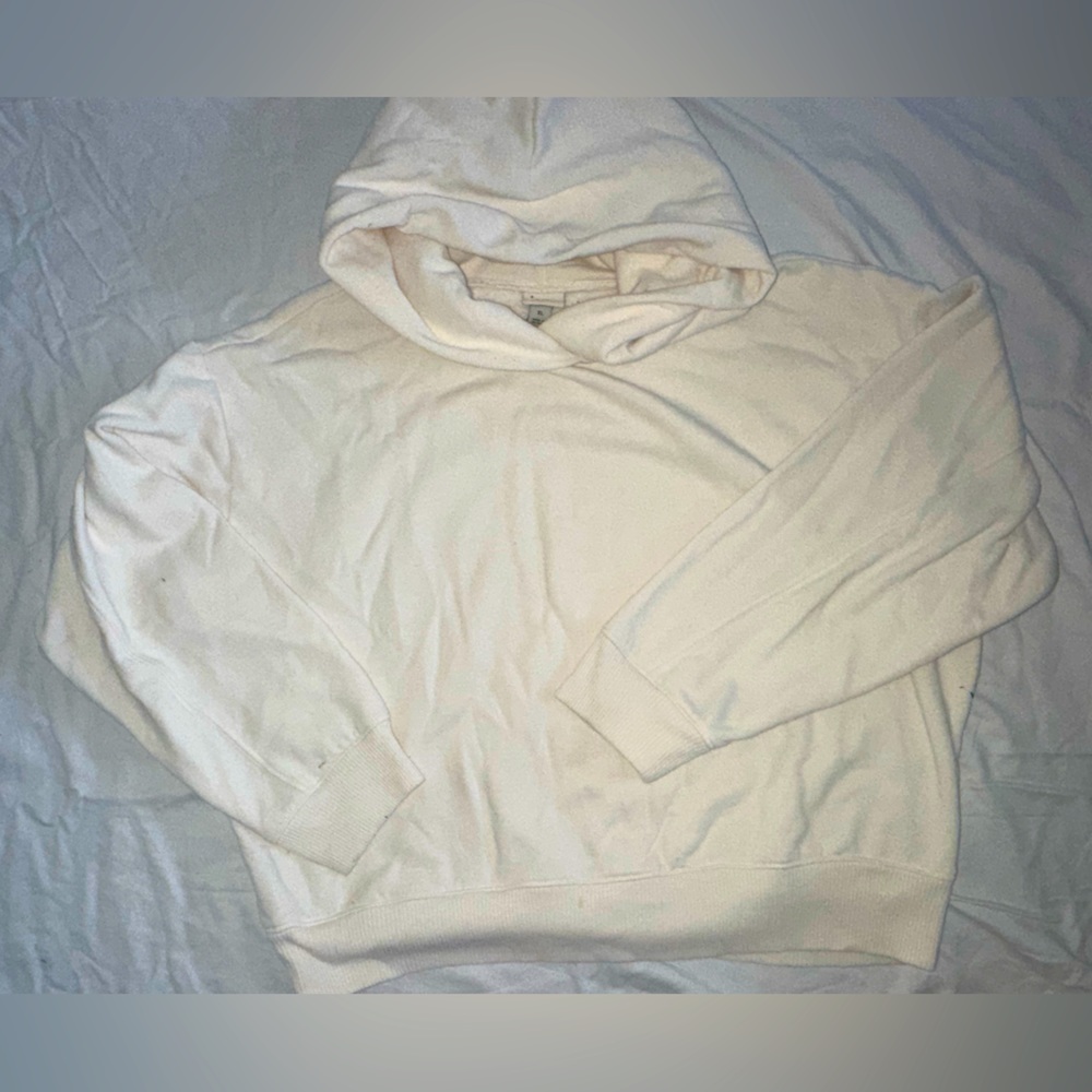 White cropped hoodie